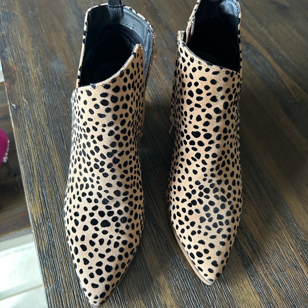 SOLD!! Leopard Print Ankle Boots - Picture 2 of 4